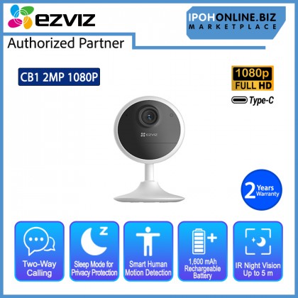 EZVIZ CB1 2MP 1080P Wi-Fi Smart Home Battery Camera CCTV Type-C CS-CB1